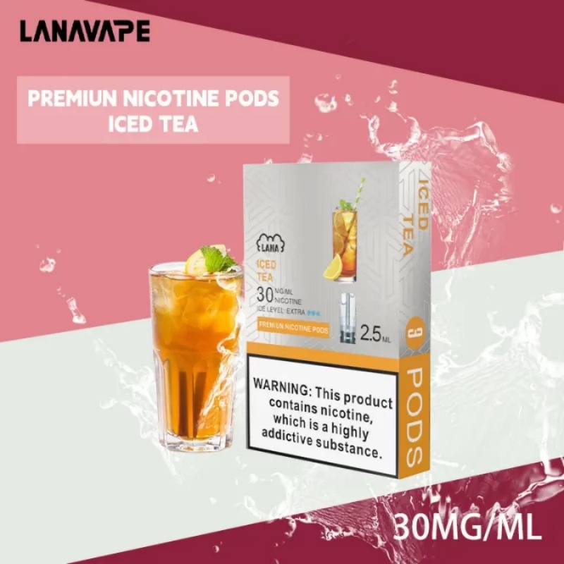 【冰紅茶味】LANA電子煙透明發光煙彈 