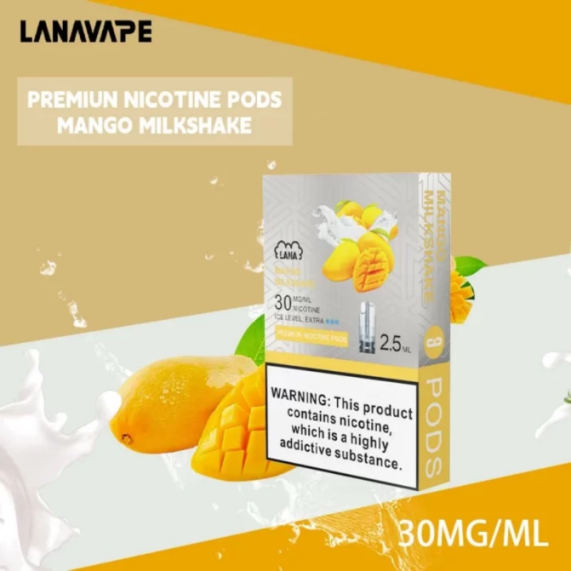 【芒果味】LANA電子煙透明發光煙彈 通